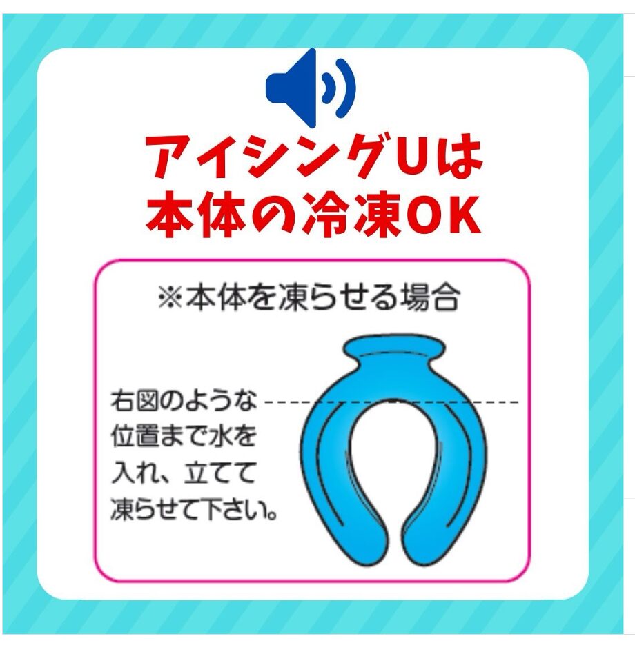 アイシングu本体を凍らせる場合の水の量
