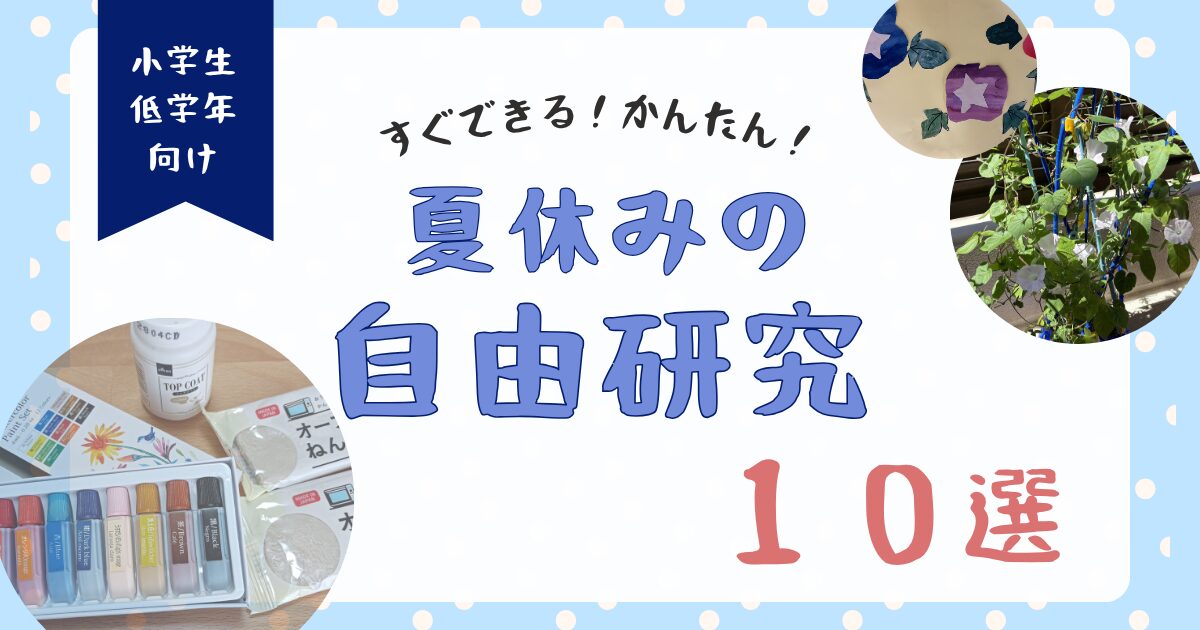 【保育士ママ厳選】小学校低学年でもできる夏休みの自由研究10選